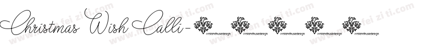 Christmas Wish Calli字体转换